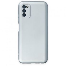BSSM Samsung Galaxy A03S Nano içi Kadife Silikon Sky Blue Kılıf