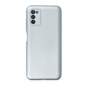 BSSM Samsung Galaxy A03S Nano içi Kadife Silikon Sky Blue Kılıf