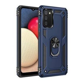 BSSM Samsung Galaxy A03S Sofya Yüzüklü Silikon Kapak Lacivert Kılıf
