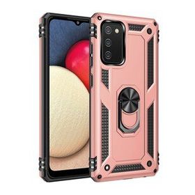 BSSM Samsung Galaxy A03S Sofya Yüzüklü Silikon Kapak Rose Kılıf
