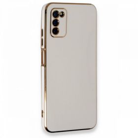 BSSM Samsung Galaxy A03S Volet Silikon Beyaz Kılıf