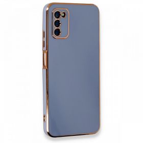 BSSM Samsung Galaxy A03S Volet Silikon Mavi Kılıf