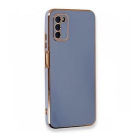 BSSM Samsung Galaxy A03S Volet Silikon Mavi Kılıf