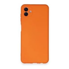 BSSM Samsung Galaxy A04 Nano içi Kadife Silikon Turuncu Kılıf