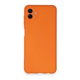 BSSM Samsung Galaxy A04 Nano içi Kadife Silikon Turuncu Kılıf