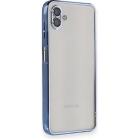 BSSM Samsung Galaxy A04 Razer Lensli Silikon Açık Mavi Kılıf