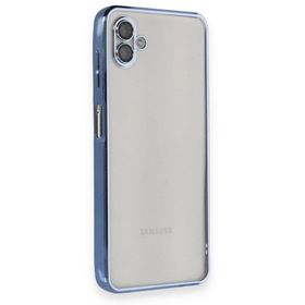 BSSM Samsung Galaxy A04 Razer Lensli Silikon Açık Mavi Kılıf