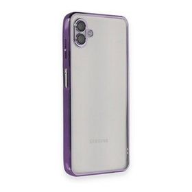 BSSM Samsung Galaxy A04 Razer Lensli Silikon Mor Kılıf