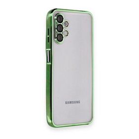 BSSM Samsung Galaxy A04S Razer Lensli Silikon Yeşil Cep Telefonu Kılıfı