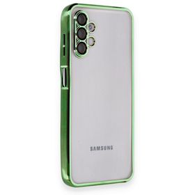 BSSM Samsung Galaxy A04S Razer Lensli Silikon Yeşil Cep Telefonu Kılıfı