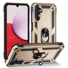BSSM Samsung Galaxy A04S Sofya Yüzüklü Silikon Kapak Gold Kılıf