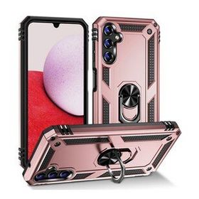 BSSM Samsung Galaxy A04S Sofya Yüzüklü Silikon Kapak Rose Kılıf