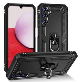 BSSM Samsung Galaxy A04S Sofya Yüzüklü Silikon Kapak Siyah Cep Telefonu Kılıfı