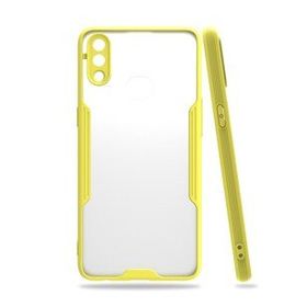BSSM Samsung Galaxy A10S Platin Silikon Sarı Kılıf