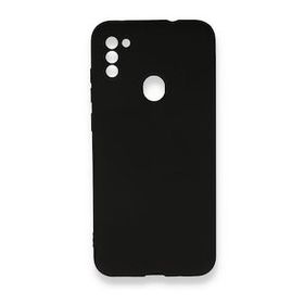 BSSM Samsung Galaxy A11 Nano içi Kadife Silikon Siyah Kılıf