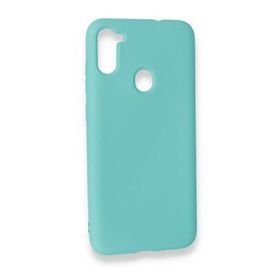 BSSM Samsung Galaxy A11 Nano içi Kadife Silikon Turkuaz Kılıf