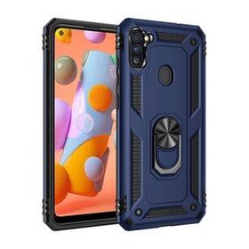 BSSM Samsung Galaxy A11 Sofya Yüzüklü Silikon Kapak Lacivert Kılıf