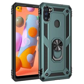 BSSM Samsung Galaxy A11 Sofya Yüzüklü Silikon Kapak Yeşil Kılıf