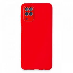 BSSM Samsung Galaxy A22 Lansman Glass Kapak Kırmızı Kılıf