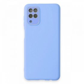 BSSM Samsung Galaxy A22 Lansman Glass Kapak Mavi Kılıf