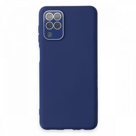 BSSM Samsung Galaxy A22 Lansman Glass Kapak Sky Blue Kılıf