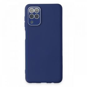 BSSM Samsung Galaxy A22 Lansman Glass Kapak Sky Blue Kılıf