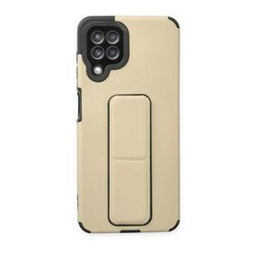 BSSM Samsung Galaxy A22 Mega Standlı Silikon Gold Kılıf