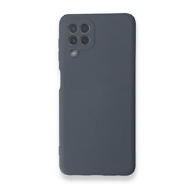 BSSM Samsung Galaxy A22 Nano İçi Kadife Silikon Gri Kılıf