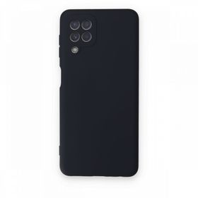 BSSM Samsung Galaxy A22 Nano İçi Kadife Silikon Lacivert Kılıf