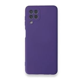 BSSM Samsung Galaxy A22 Nano İçi Kadife Silikon Mor Kılıf