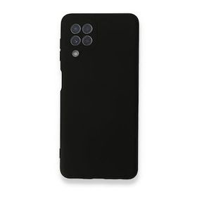 BSSM Samsung Galaxy A22 Nano İçi Kadife Silikon Siyah Kılıf