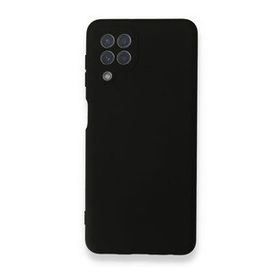 BSSM Samsung Galaxy A22 Nano İçi Kadife Silikon Siyah Kılıf