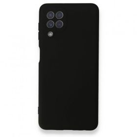 BSSM Samsung Galaxy A22 Nano İçi Kadife Silikon Siyah Kılıf