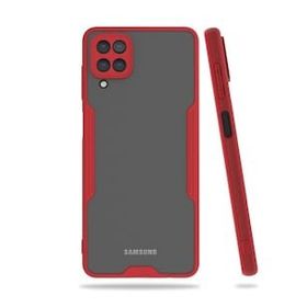 BSSM Samsung Galaxy A22 Platin Silikon Kırmızı Kılıf