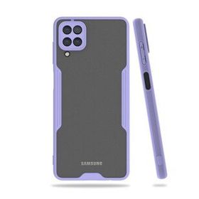 BSSM Samsung Galaxy A22 Platin Silikon Lila Kılıf