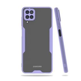 BSSM Samsung Galaxy A22 Platin Silikon Lila Kılıf