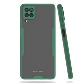 BSSM Samsung Galaxy A22 Platin Silikon Yeşil Kılıf
