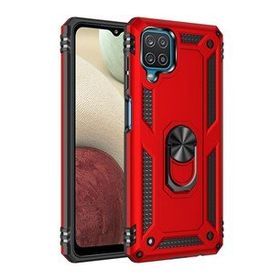 BSSM Samsung Galaxy A22 Sofya Yüzüklü Silikon Kapak Kırmızı Kılıf