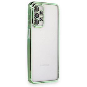 BSSM Samsung Galaxy A23 4G Razer Lensli Silikon Yeşil Cep Telefonu Kılıfı