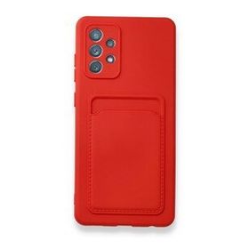 BSSM Samsung Galaxy A32 Kelvin Kartvizitli Silikon Kırmızı Kılıf