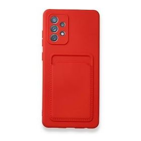 BSSM Samsung Galaxy A32 Kelvin Kartvizitli Silikon Kırmızı Kılıf