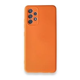 BSSM Samsung Galaxy A32 Nano İçi Kadife Silikon Turuncu Kılıf