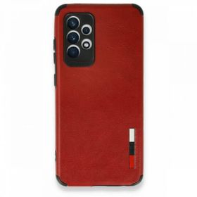 BSSM Samsung Galaxy A33 5G Loop Deri Kırmızı Silikon Kılıf