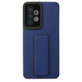 BSSM Samsung Galaxy A33 5G Mega Standlı Mavi Silikon Kılıf