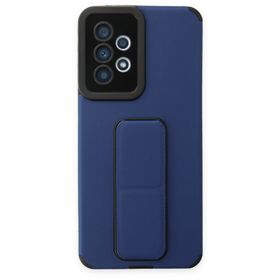 BSSM Samsung Galaxy A33 5G Mega Standlı Mavi Silikon Kılıf