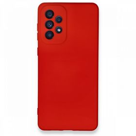 BSSM Samsung Galaxy A33 5G Nano İçi Kadife Kırmızı Silikon Kılıf