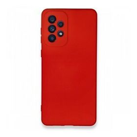 BSSM Samsung Galaxy A33 5G Nano İçi Kadife Kırmızı Silikon Kılıf