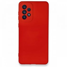 BSSM Samsung Galaxy A33 5G Nano İçi Kadife Kırmızı Silikon Kılıf