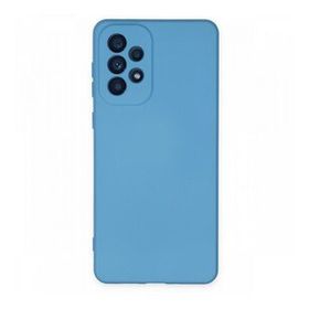 BSSM Samsung Galaxy A33 5G Nano İçi Kadife Mavi Silikon Kılıf