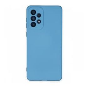BSSM Samsung Galaxy A33 5G Nano İçi Kadife Mavi Silikon Kılıf